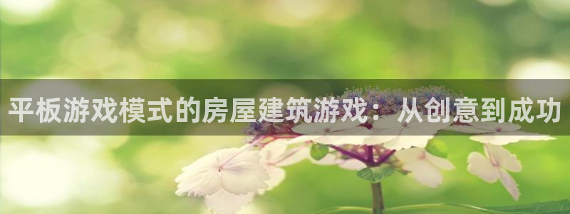 富联娱乐服务站地址：平板游戏模式的房屋建筑游戏：从创意到成功