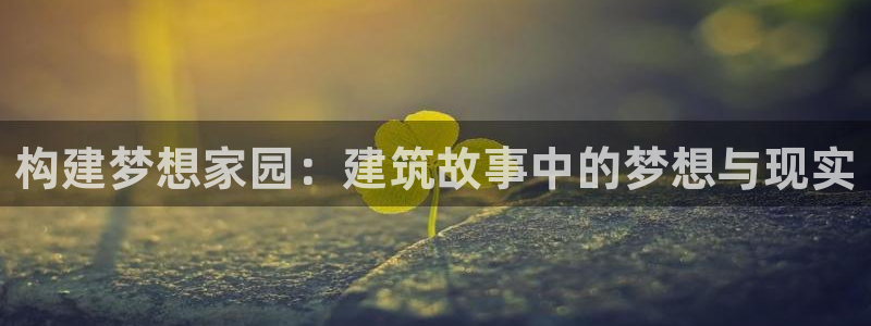 富联娱乐平台是什么平台：构建梦想家园：建筑故事中的梦想与现实