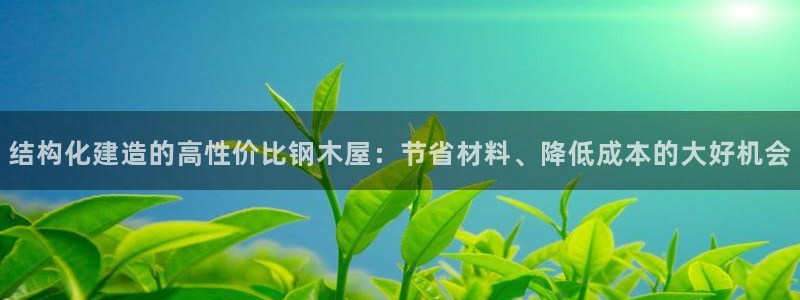 富联娱乐主营业务有哪些：结构化建造的高性价比钢木屋：节省材料、降低成本的大好机会